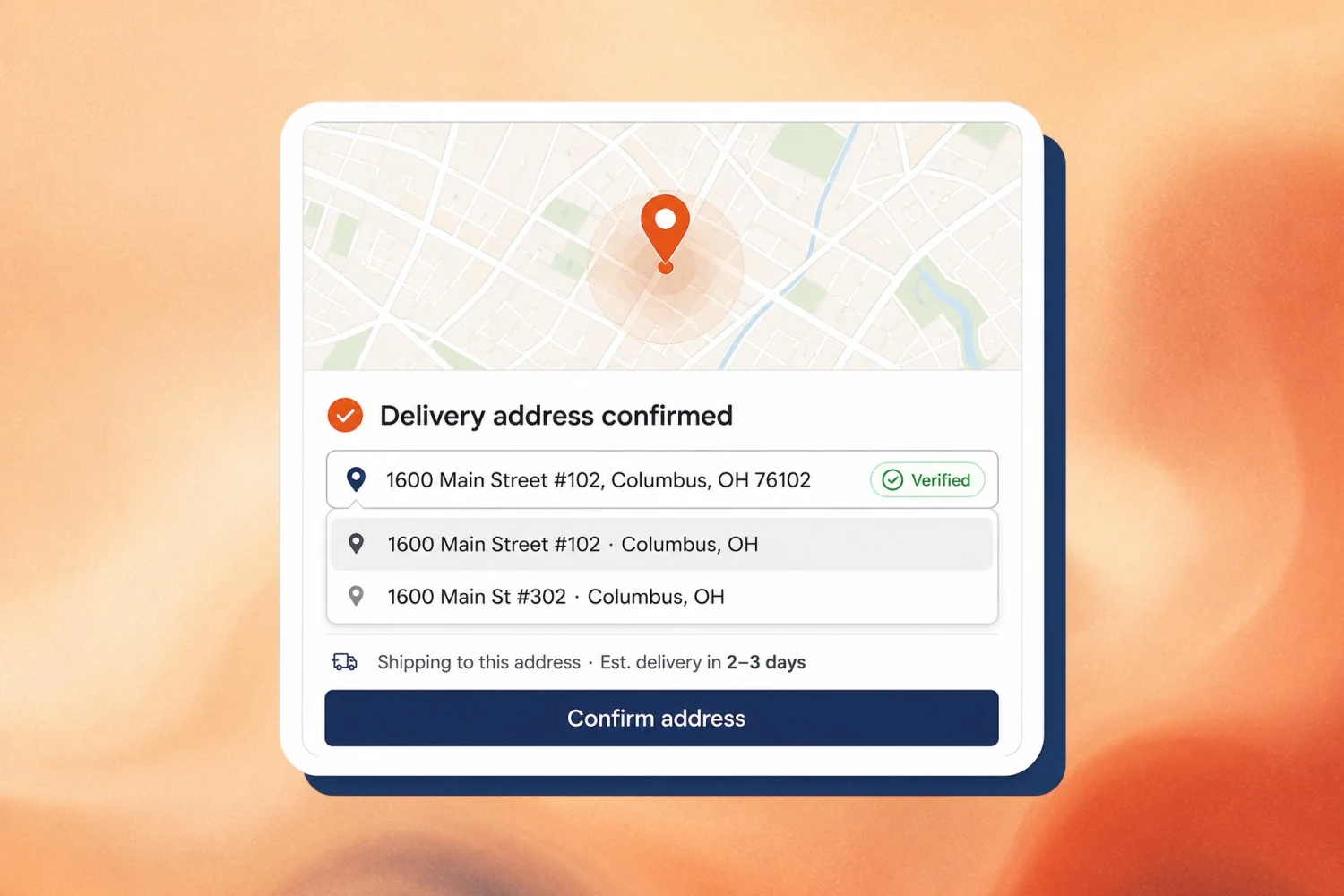 Address Validation embedded preview