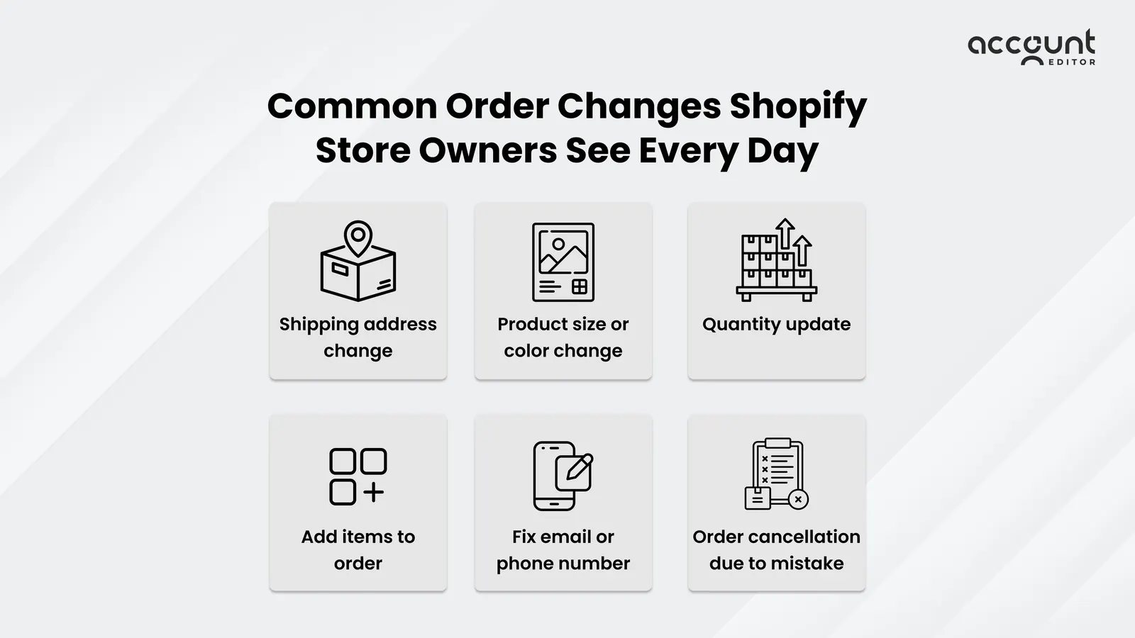 Common order change requests Shopify store owners see every day