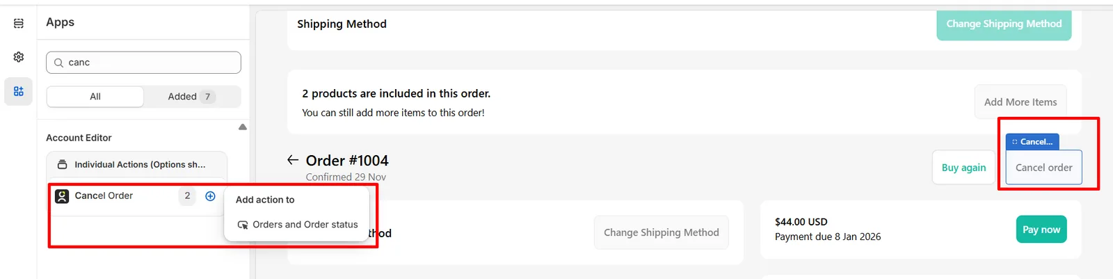 Cancel Order Block
