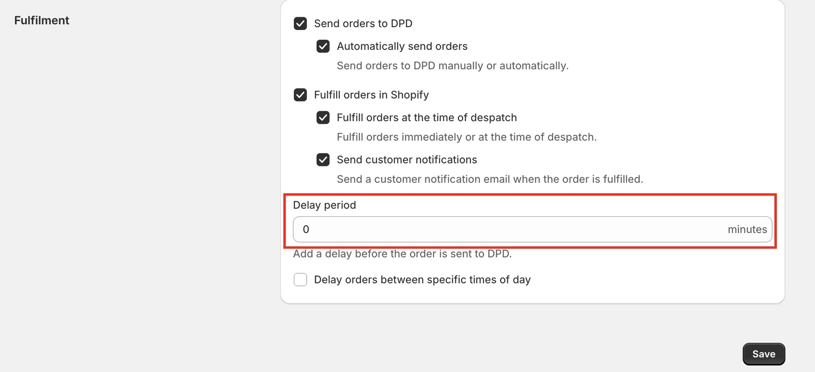 DPD Delay period