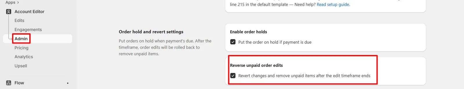 Reverse unpaid edits toggle enabled