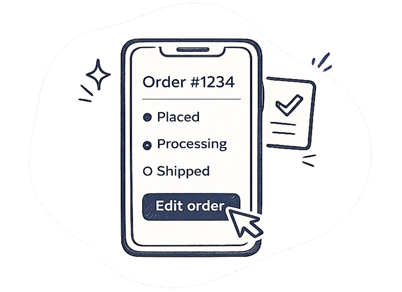 Customers self-serve — step 03 of Account Editor setup on Shopify