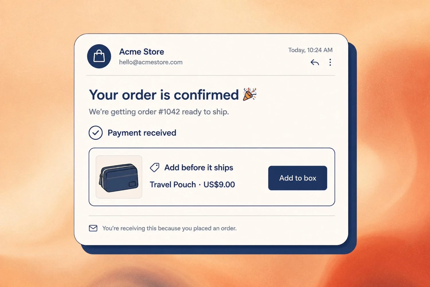 Post-Purchase Upsells embedded preview