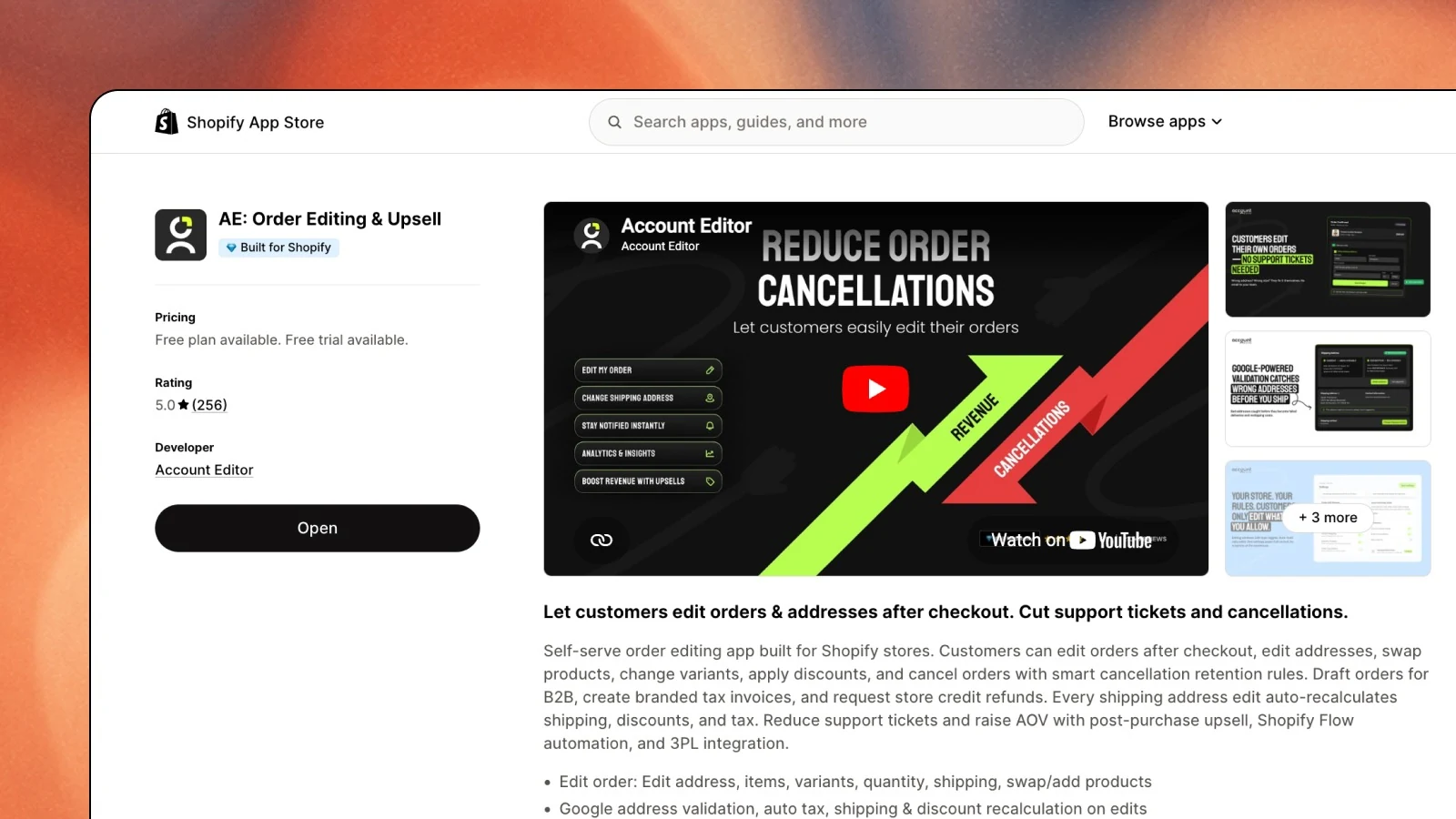Screenshot — Installation confirmation page