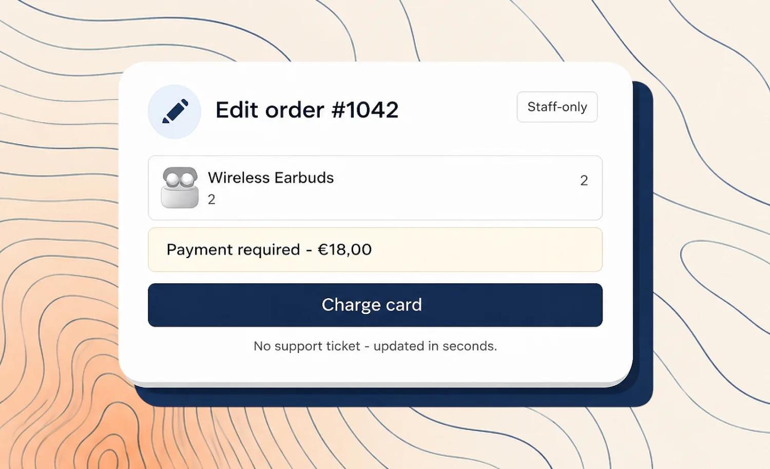 Shopify Admin order-edit screen